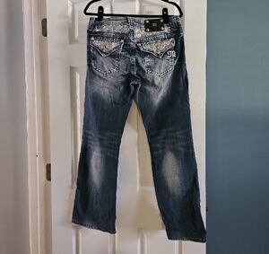 Miss Me Blue Bootcut Jeans with Vintage Fade Size 31W/33I